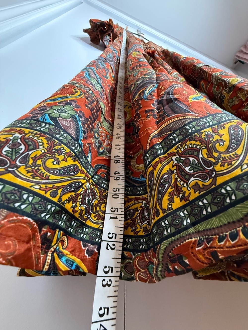 Boemo Lightweight Paisley Boho Tiered Maxi Dress 3/4 bell sleeves - Medium - Picture 9 of 11